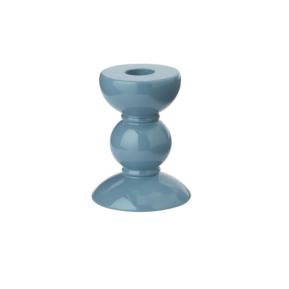blue bobbin candlestick