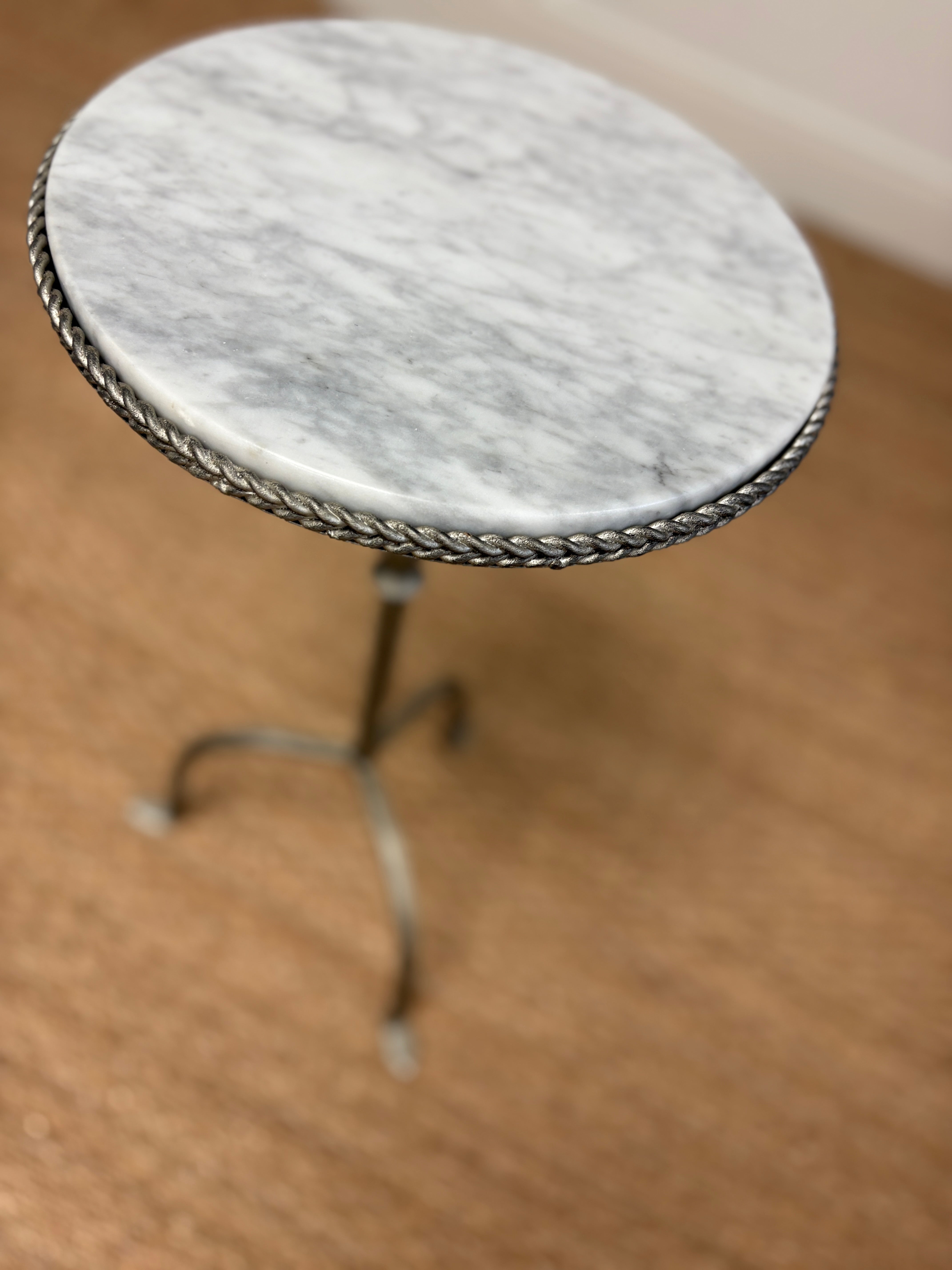 Bèa Tea Table in Tarnished Steel Finish
