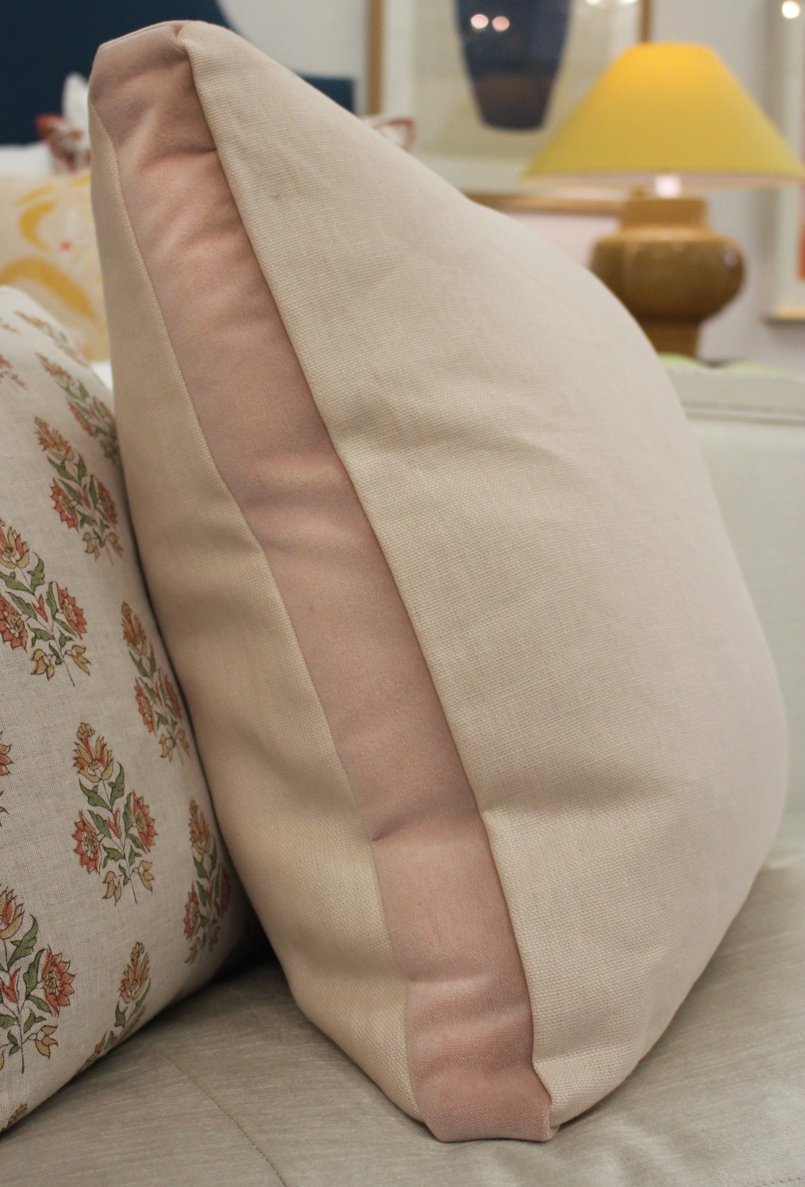 side view of pink gusset