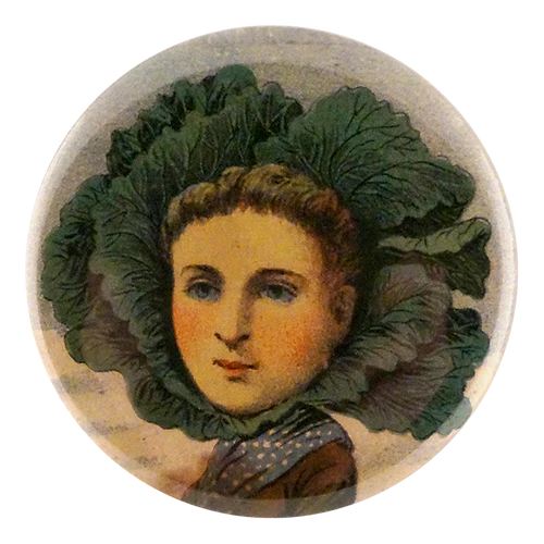 John Derian Decoupage Button Mirror