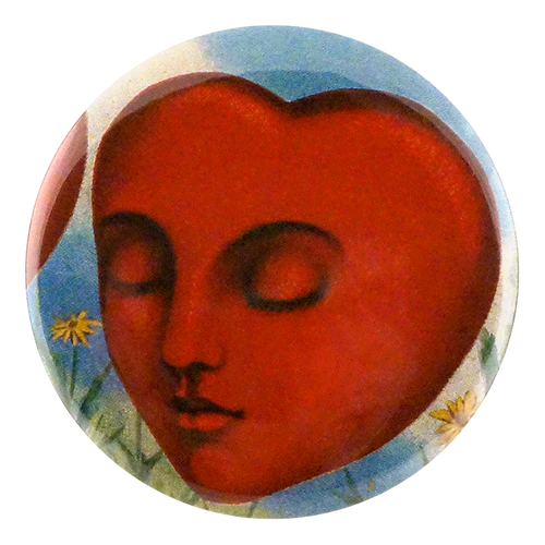 John Derian Decoupage Button Mirror