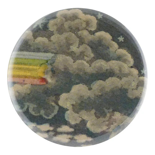 John Derian Decoupage Button Mirror