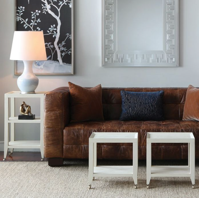 living room setting showing the tea tables as a coffee table