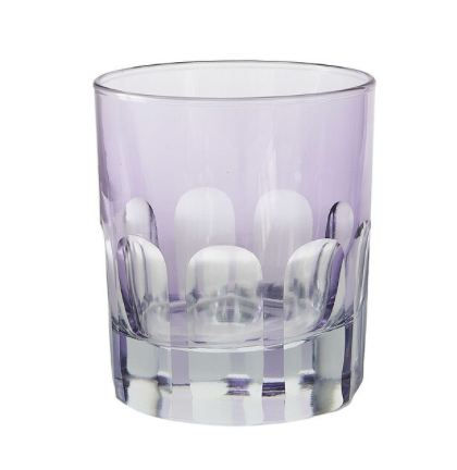 pale purple translucent colored glass tumbler