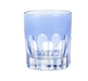 pale blue colored glass tumbler