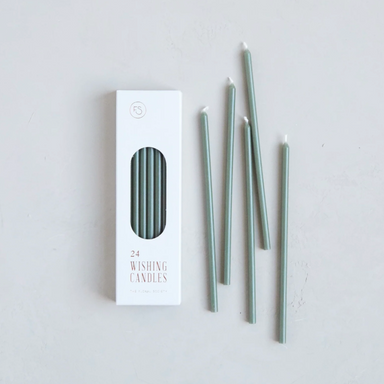 thin green candles loose out of box