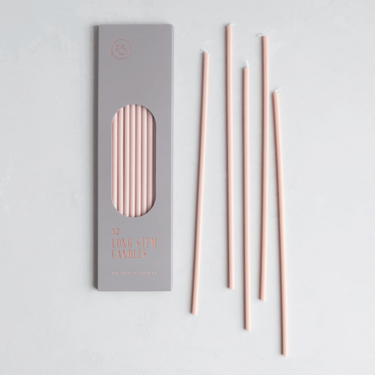 slim pink candle tapers
