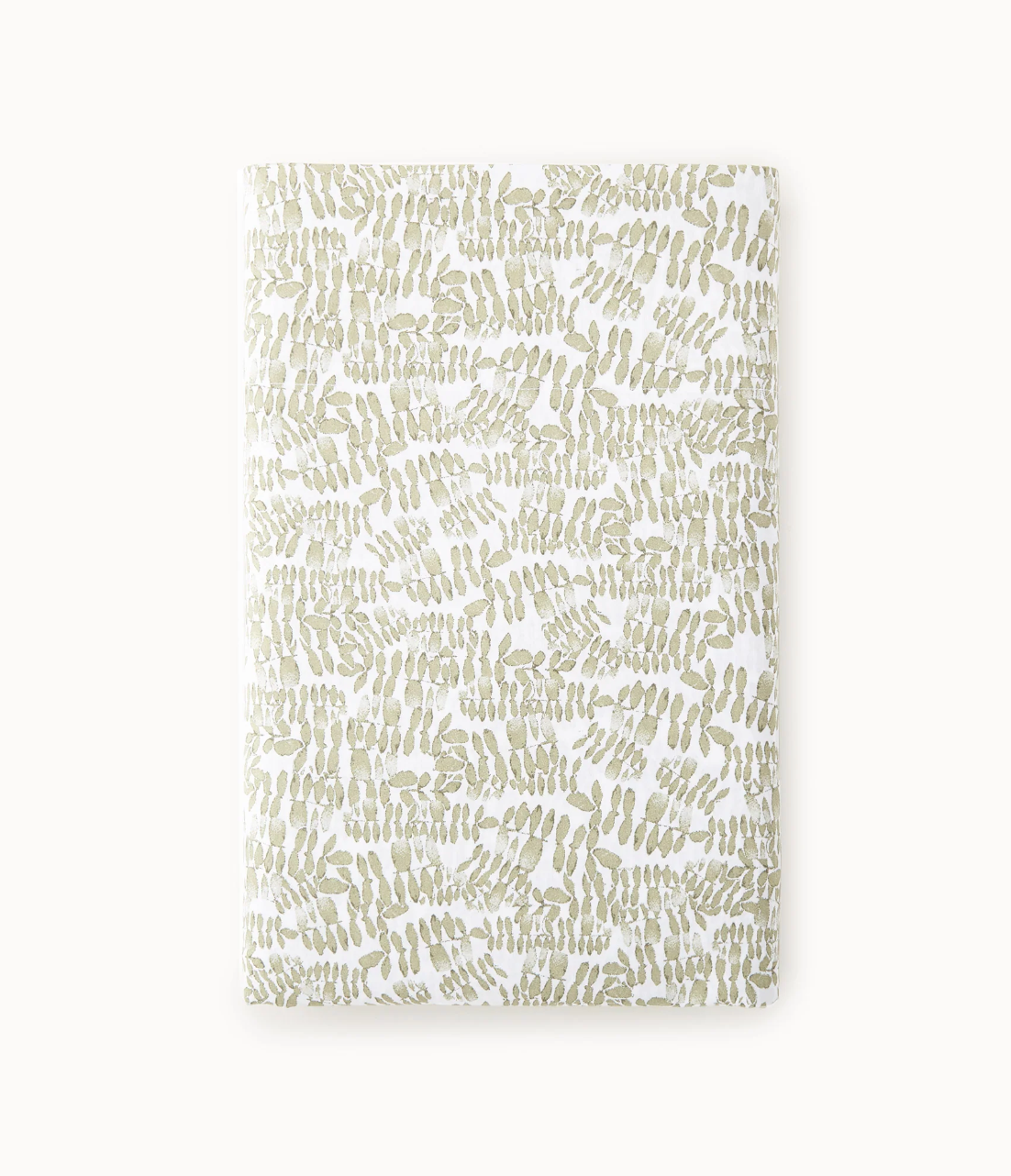 green and white percale sheeting