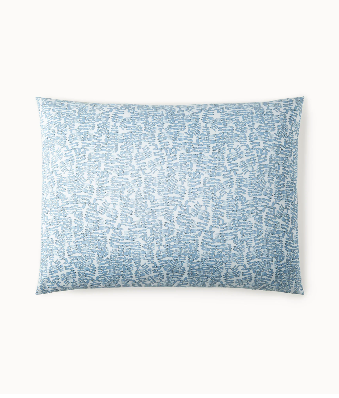 blue and white sleeping sham
