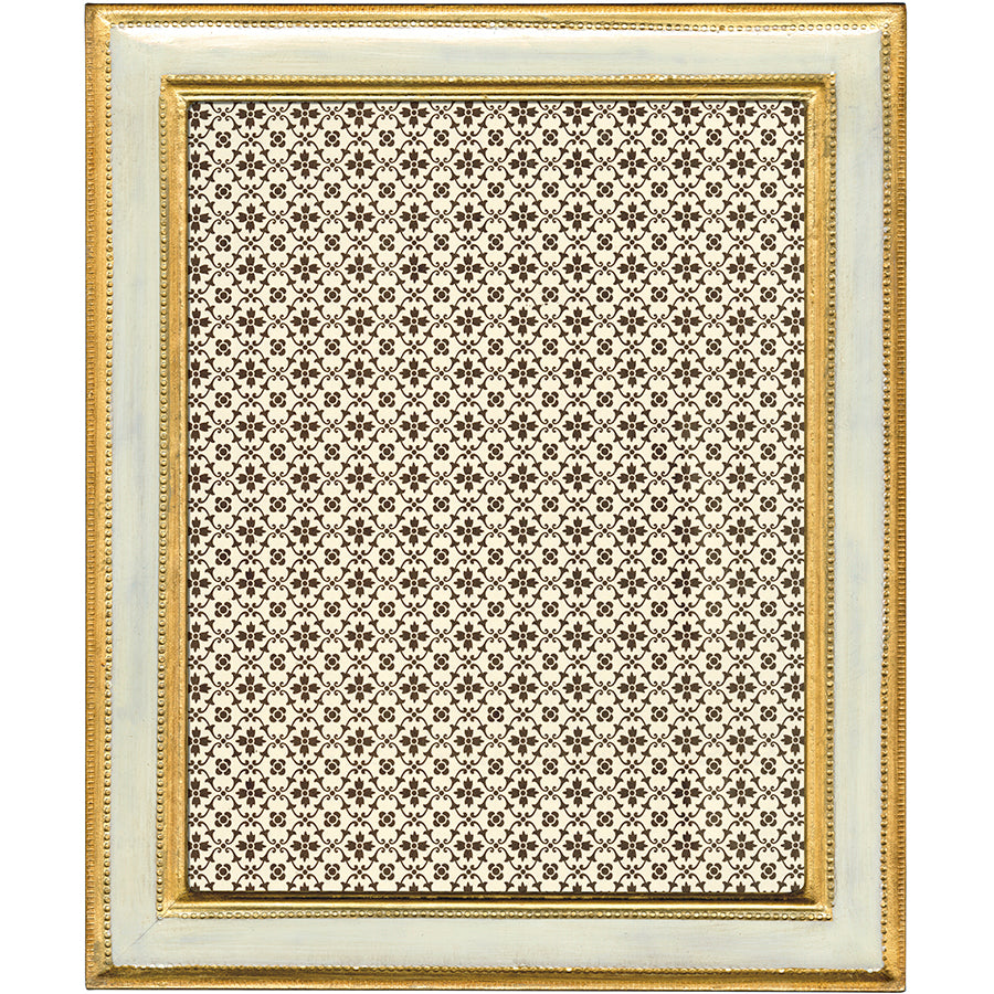 Decorative frame with a geometric pattern on a white background