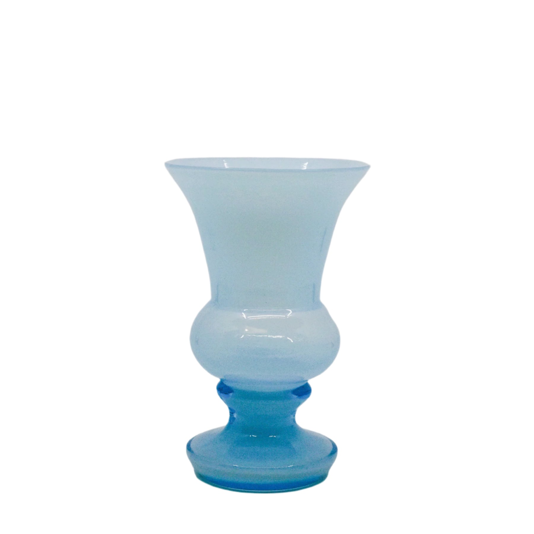 blue glass murano vase