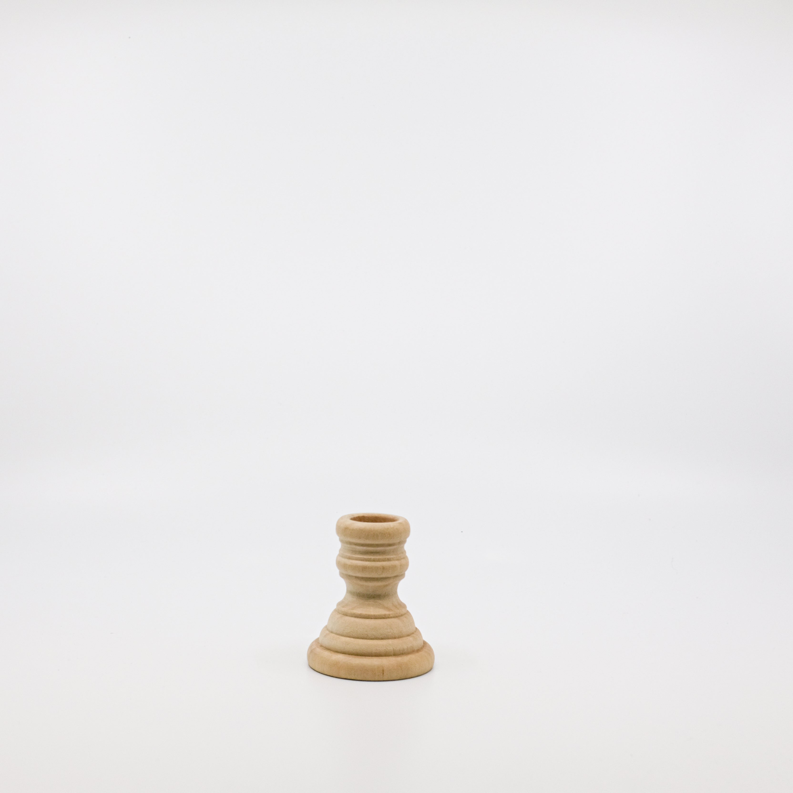 natural wood candlestick