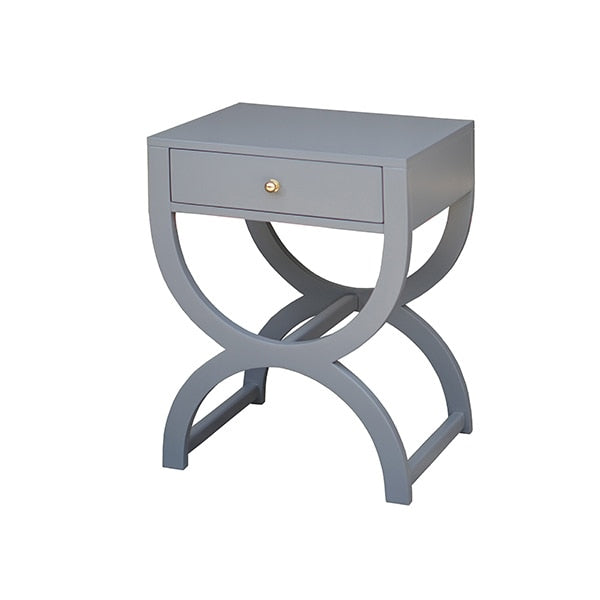 gray lacquer side table WH & Co. 