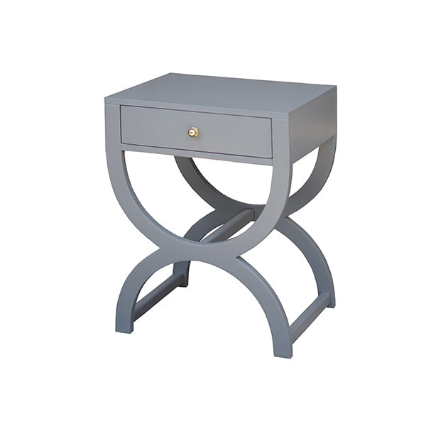 gray lacquer side table WH & Co.