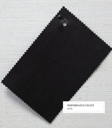 performance velvet swatch in mink
