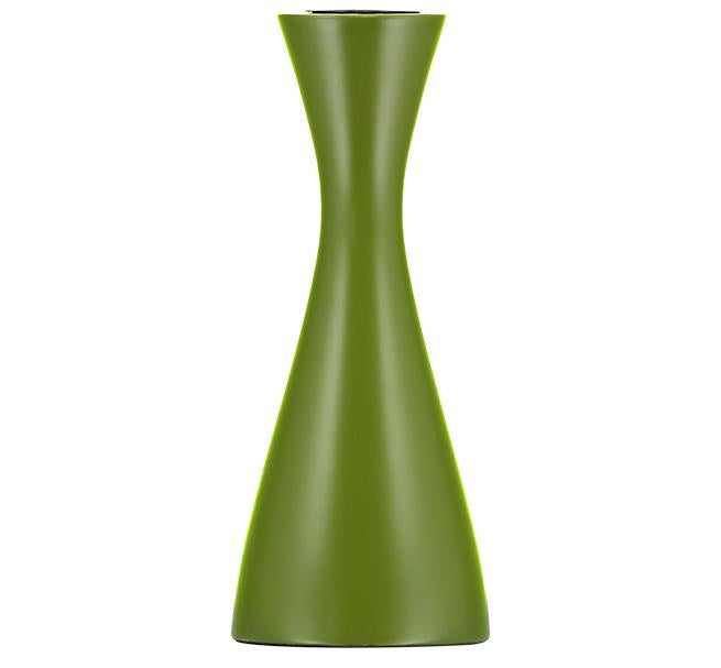 wood candleholder in green
