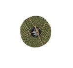 green silky jute coasters