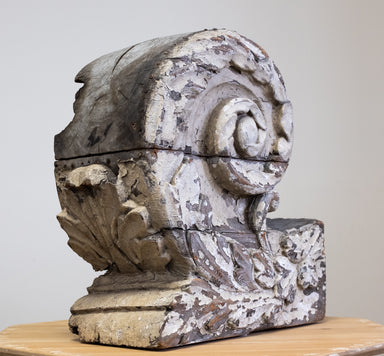 antique wood carved fragment