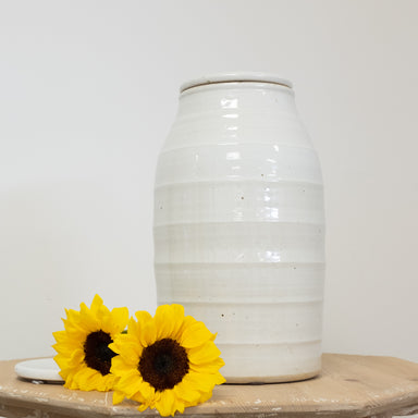 flat lidded jar