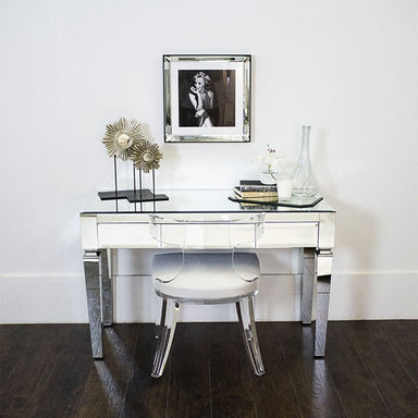 white and acrylic chair
