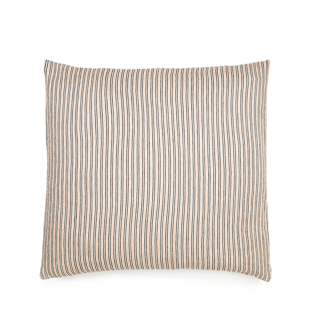 grand euro sham in refined stripe linen