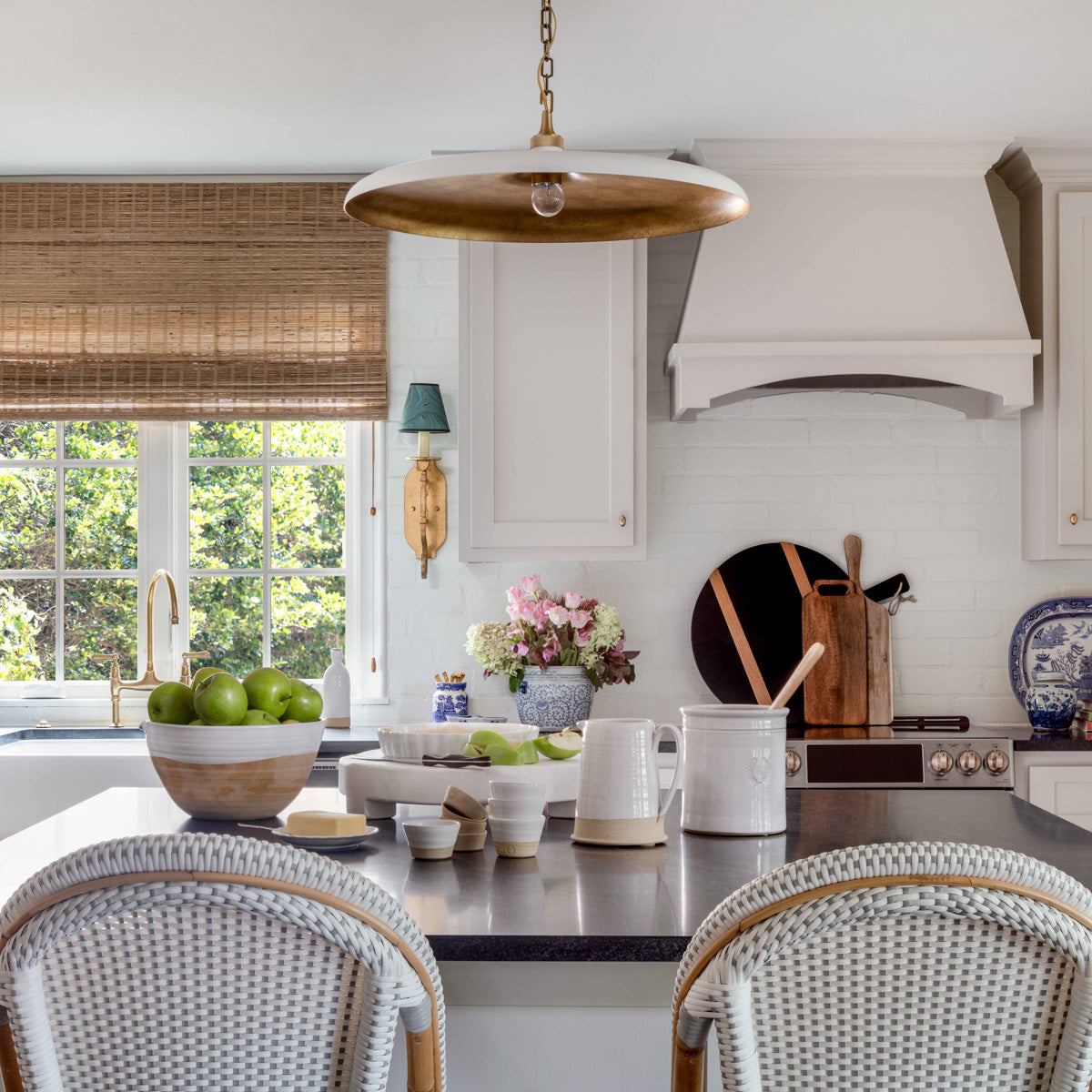 kitchen island with pendant light