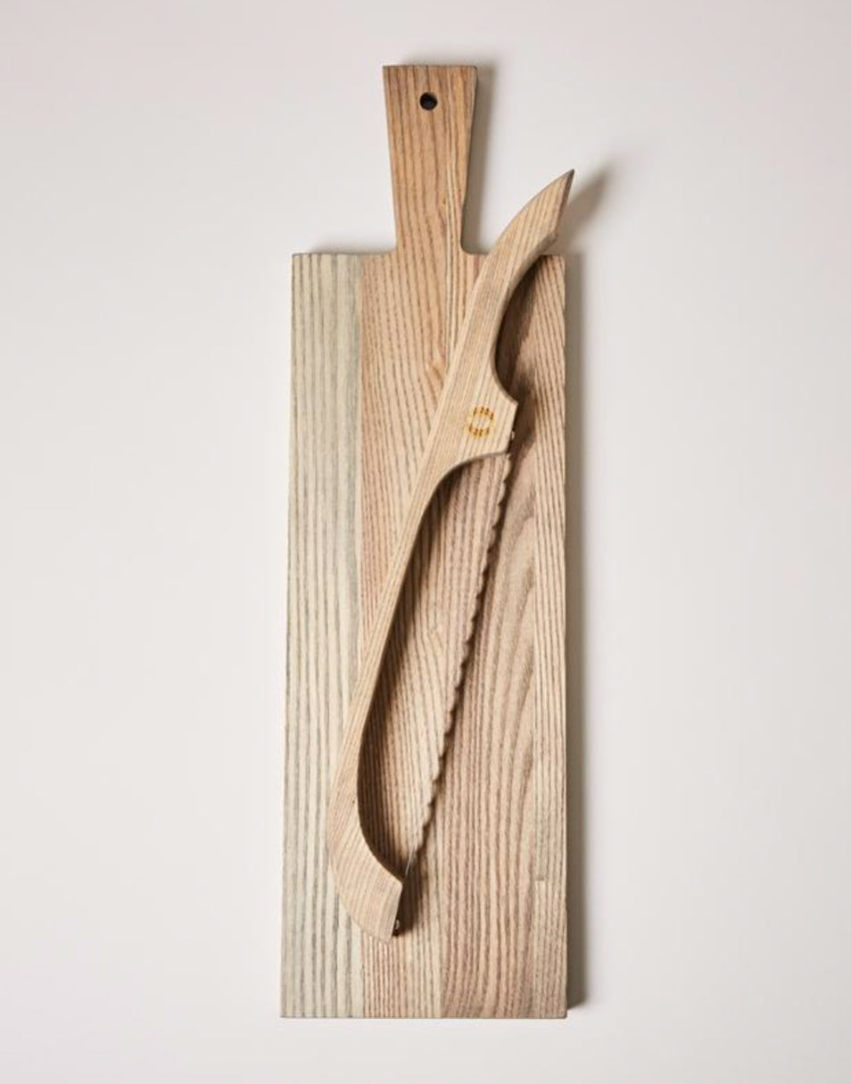 wood board and bow
