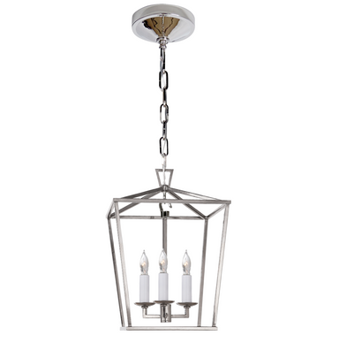 polished nickel hanging lantern