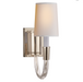 polished nickel wall sconce with paper shade