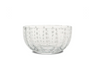 clear murano glass bowl with white dots