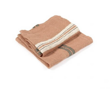 folded old rose Mojave linen napkin from Libeco