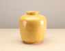 deep yellow ceramic jar