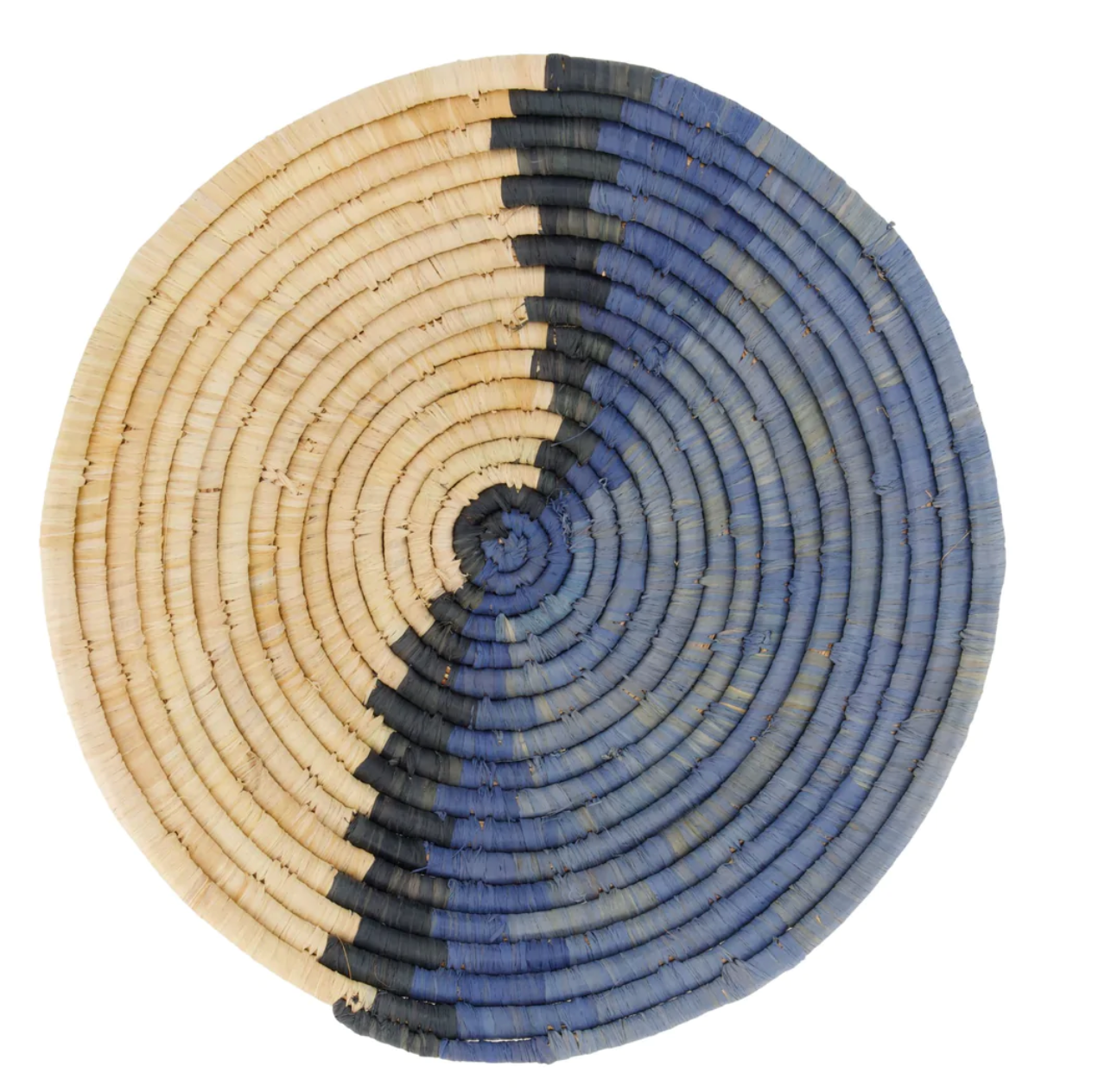 natural and blue handwoven basket
