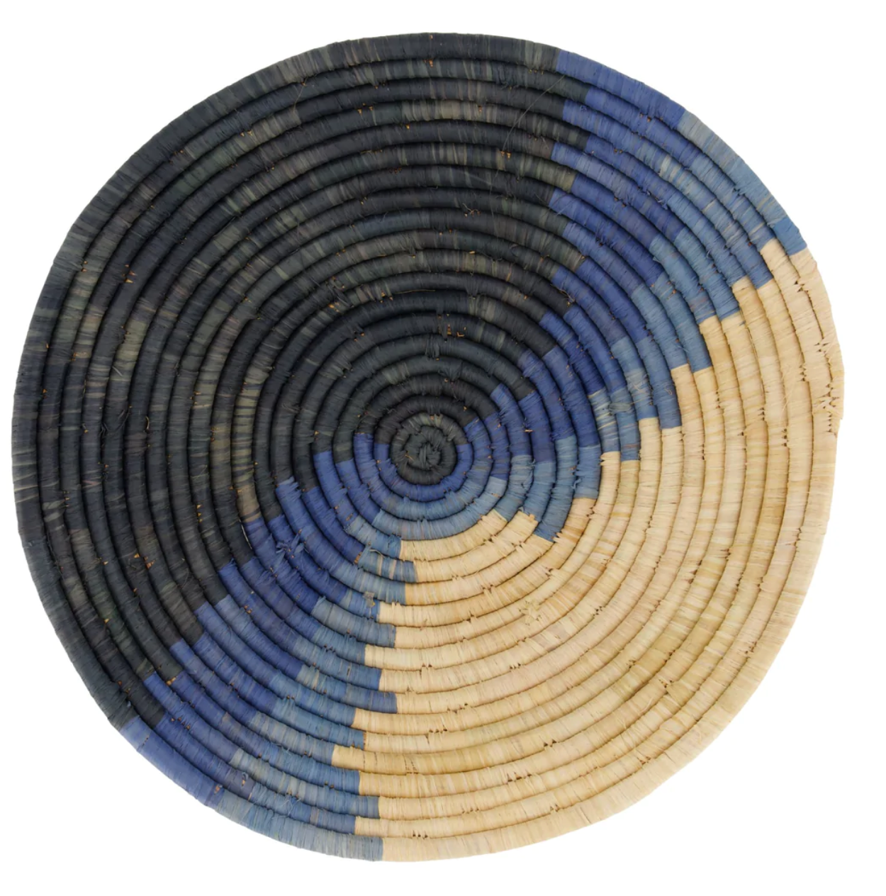 natural and blue handwoven basket