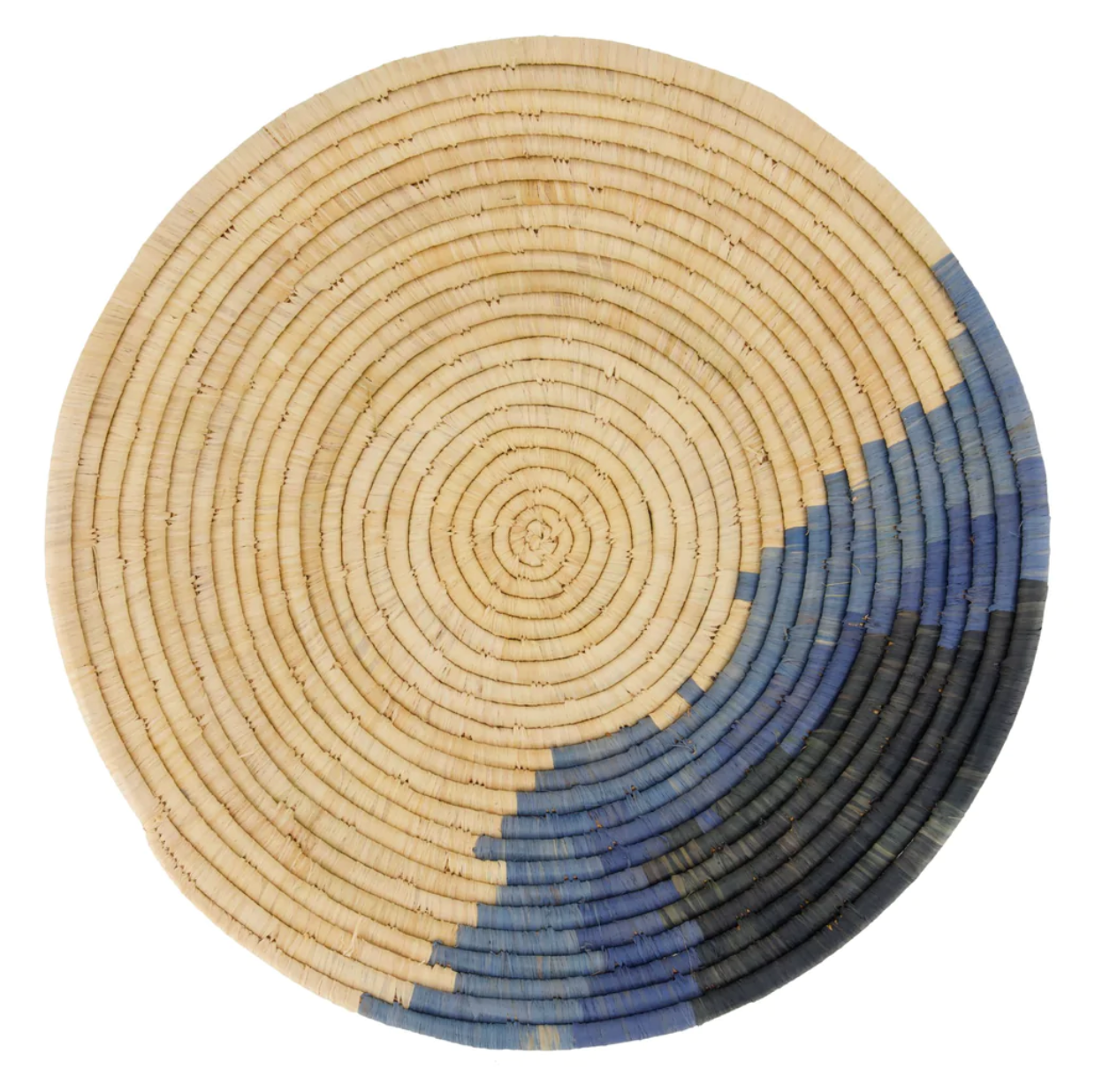 natural and blue handwoven basket