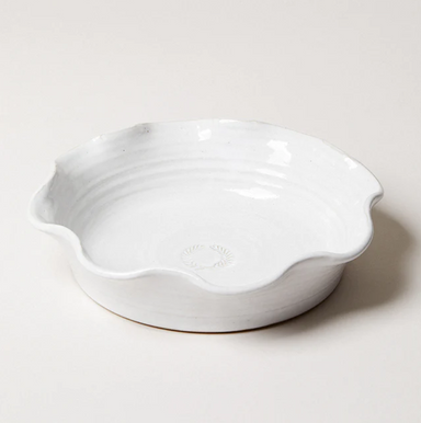 handthrown ceramic pie dish