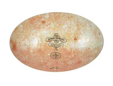 backside of decoupage oval plate from John Derian