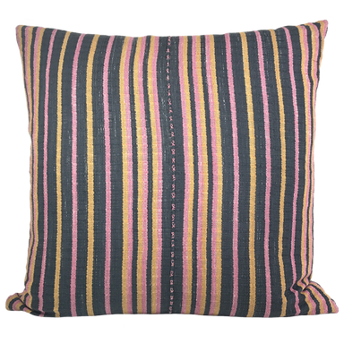 striped cotton pillow