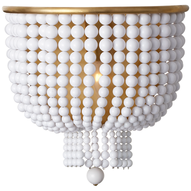 white beaded sconce