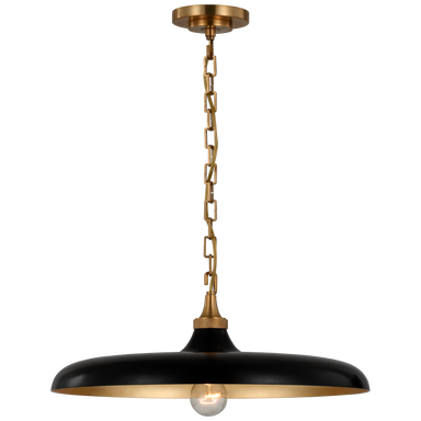 aged iron and brass pendant