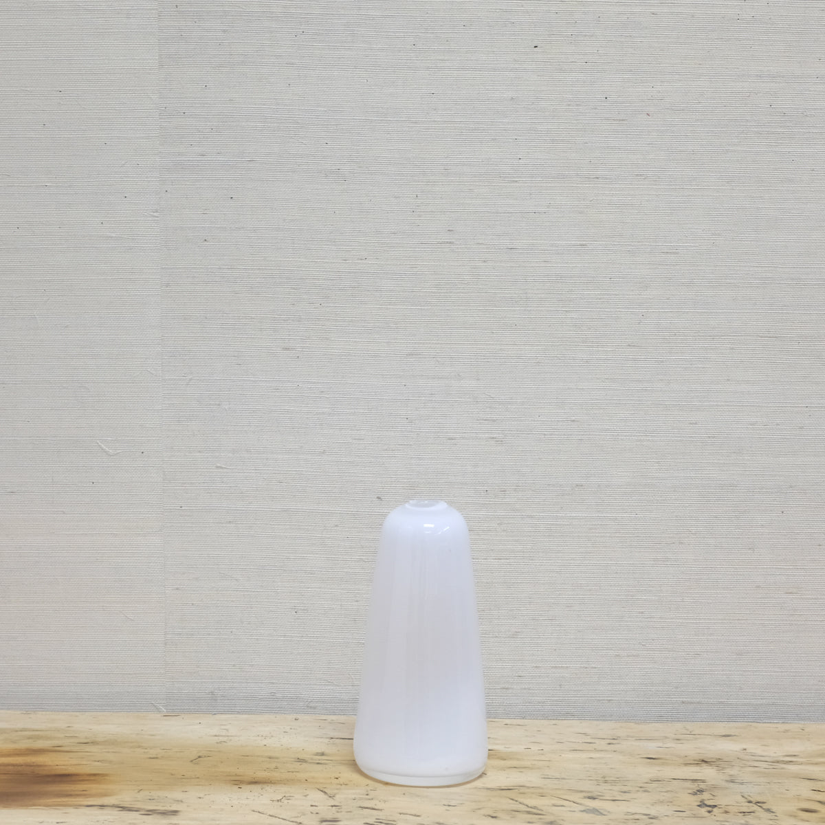 white glass vase