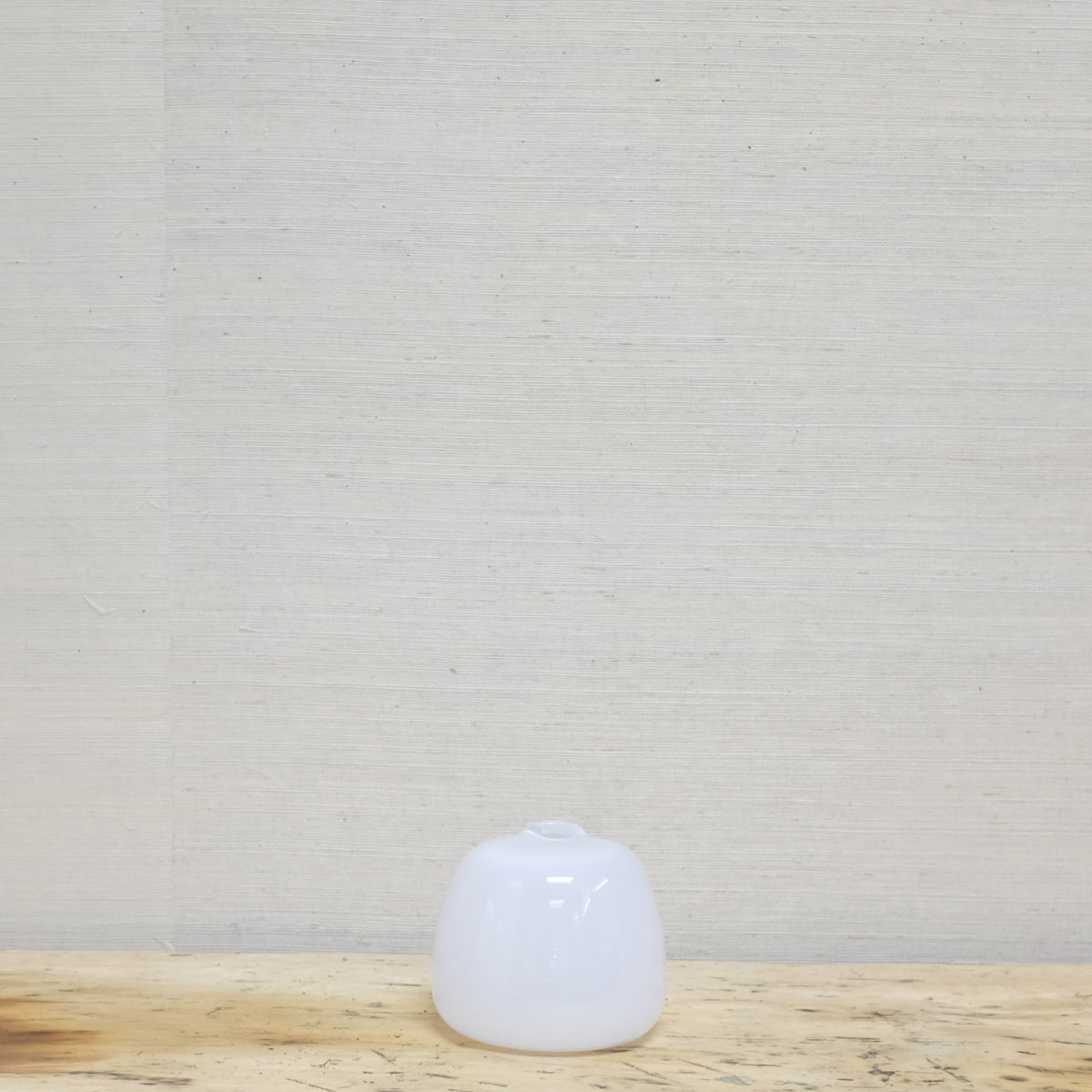 white glass vase