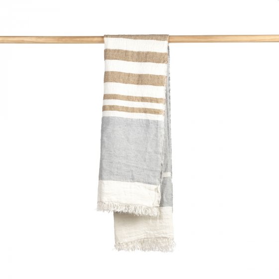 striped linen towel