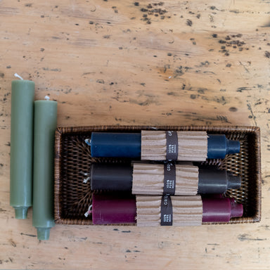 color variety of column candles