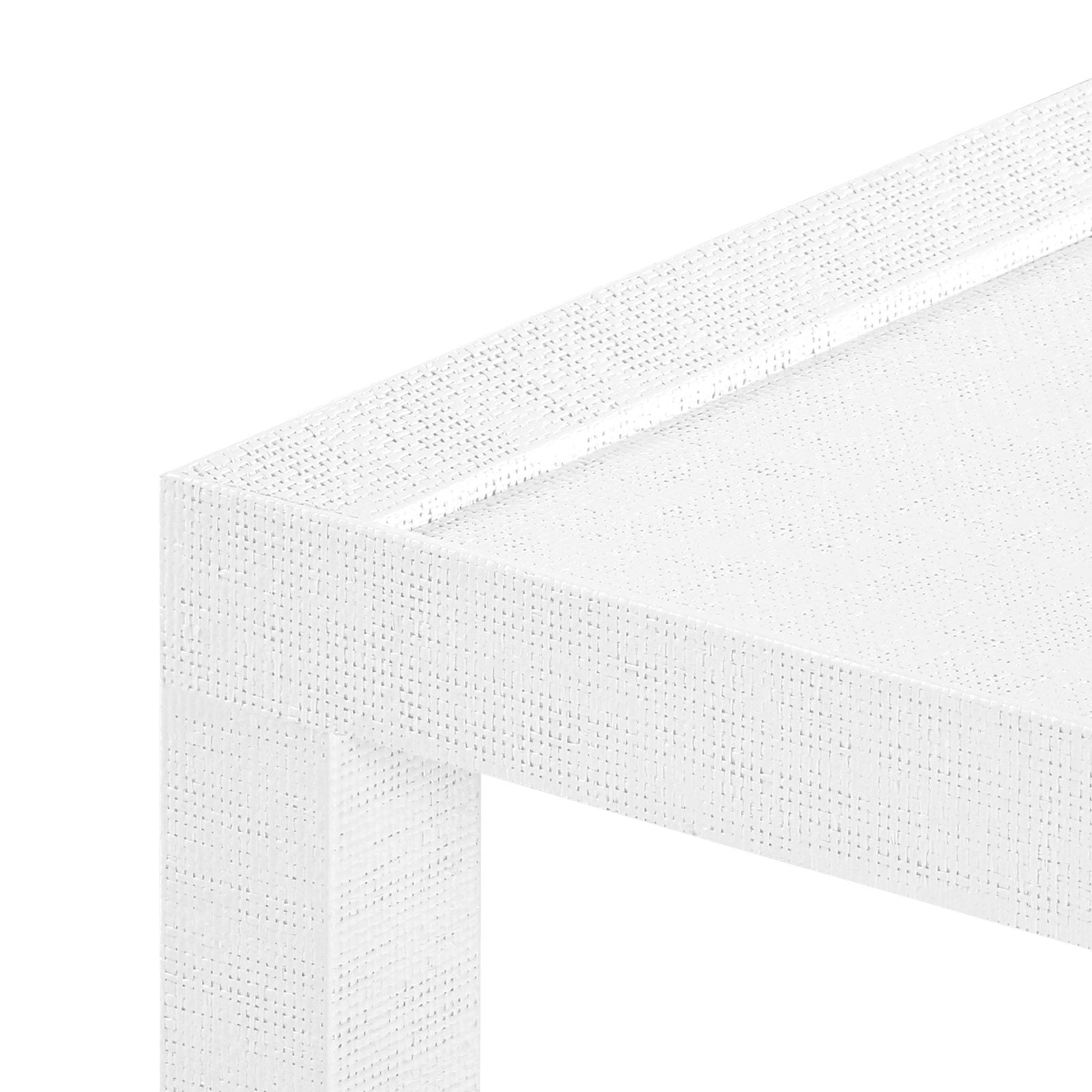 closeup white console