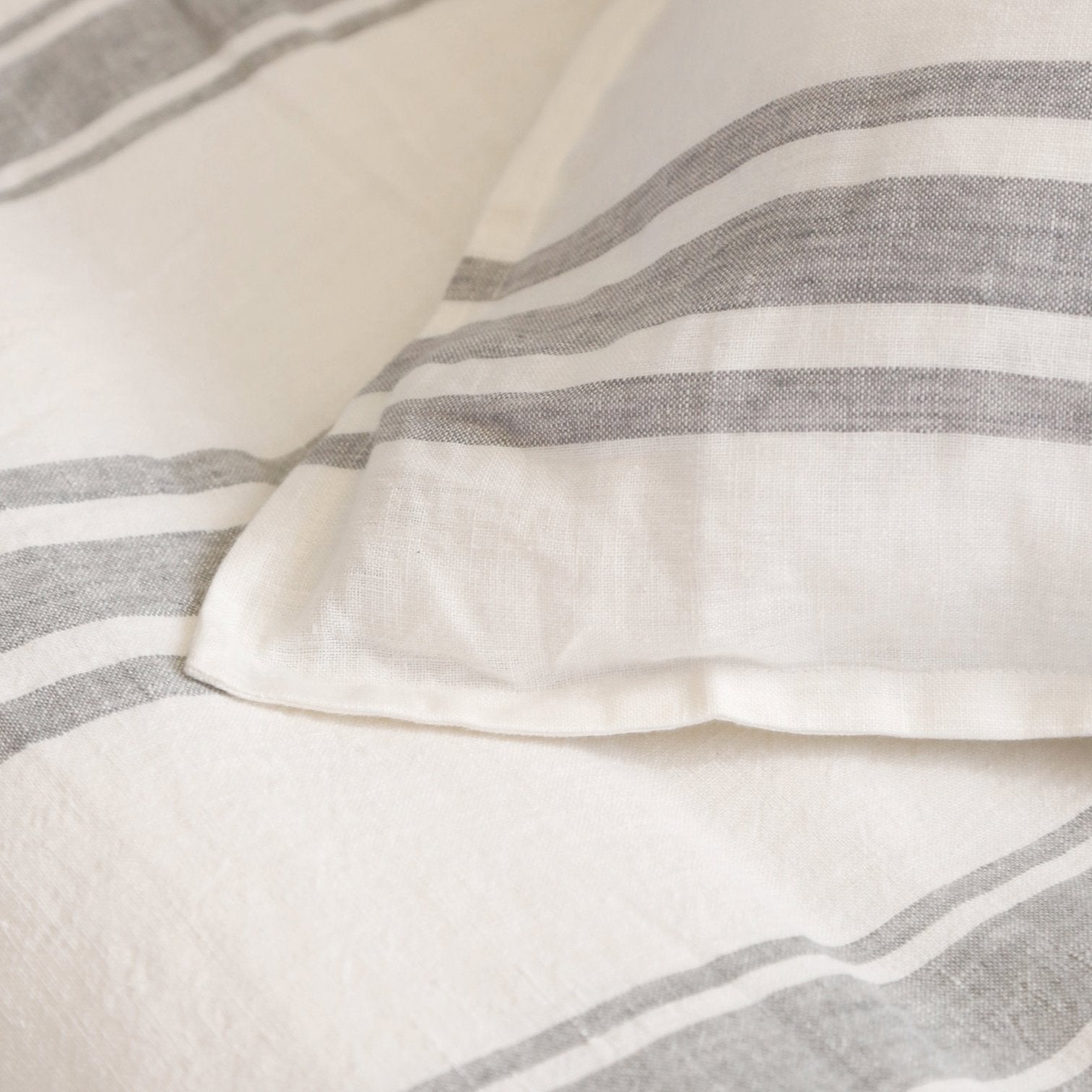 linen stripe sham