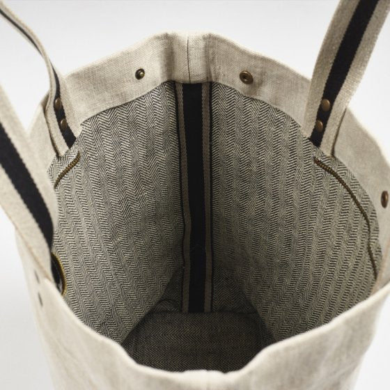 linen shoulder bag