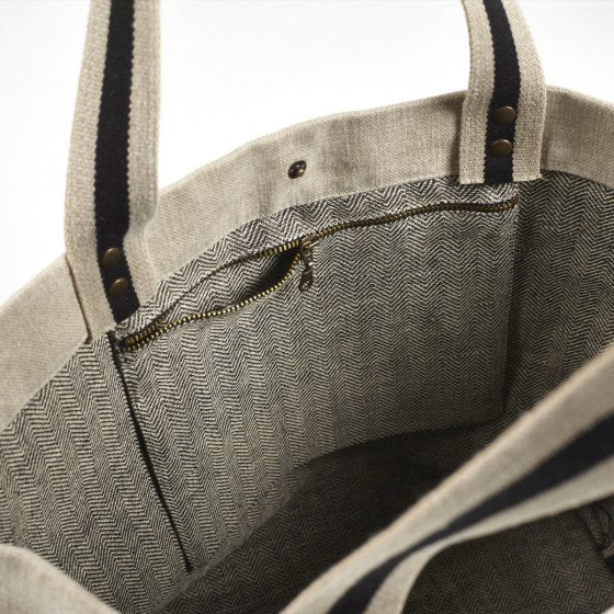 linen shoulder bag