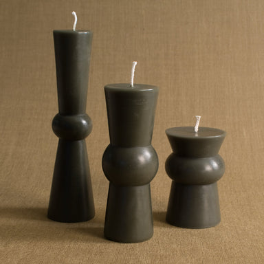 antique color sculptural candles