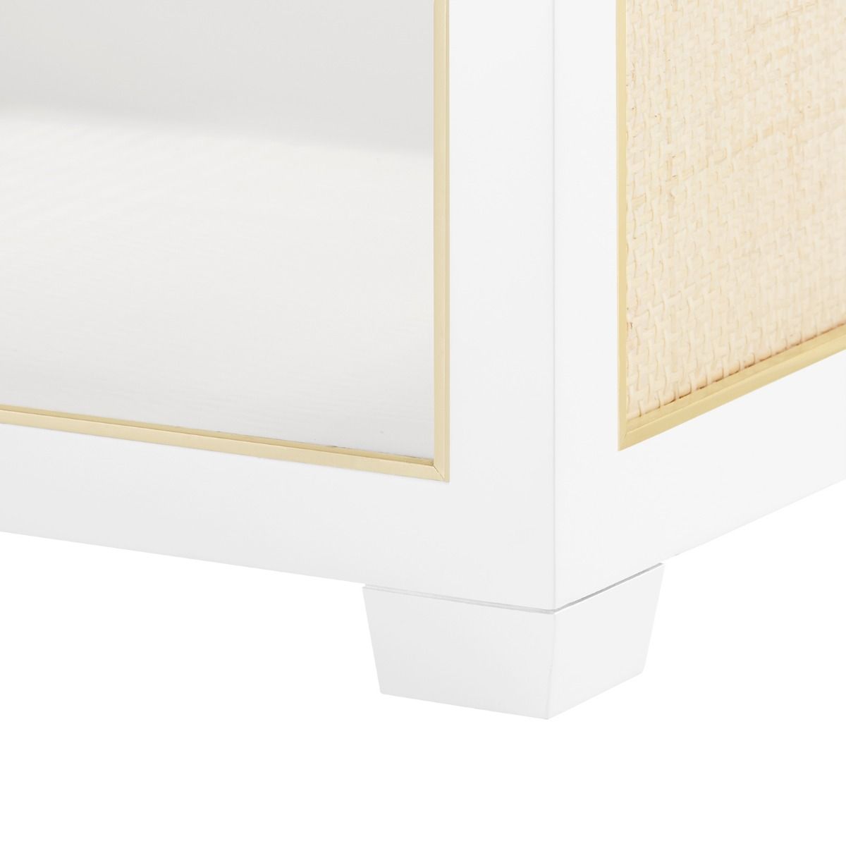 white lacquered wood table